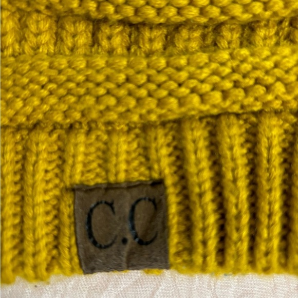 CC Mustard Yellow Winter Beanie - Picture 2 of 2